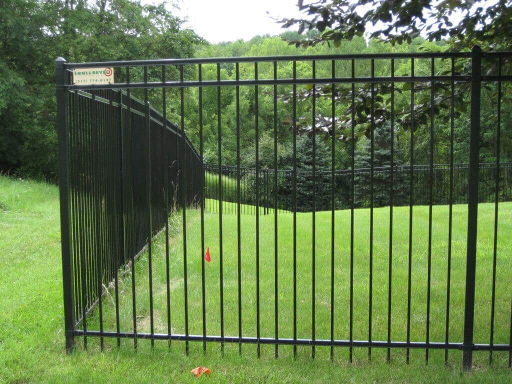 Elevate your property with a Hamilton County Aluminum Fence image shows aluminum fence in yard